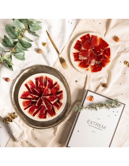 Gourmet Box con 10 Sobres de Jamón y Paleta de bellota 100%