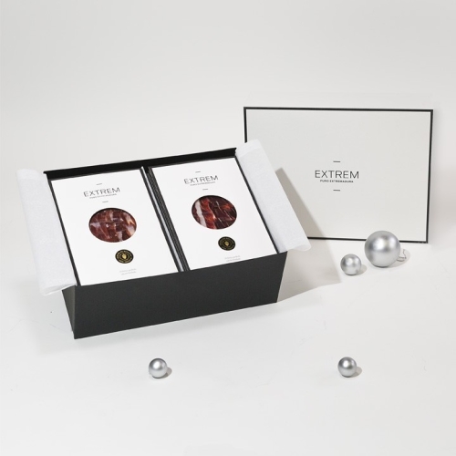 Gift Box 30 Packs 100% Iberian Acorn-Fed Ham D.O. Extremadura – Hand Carved