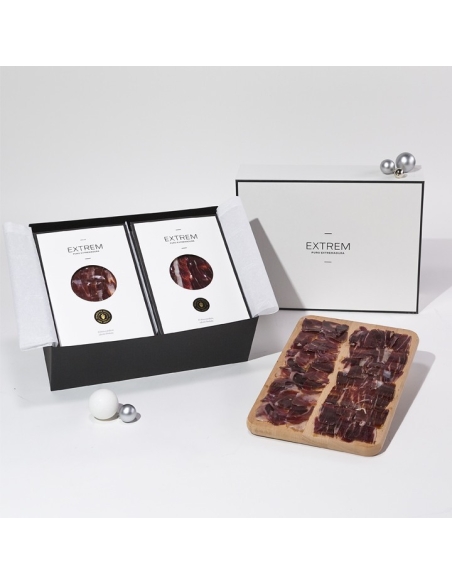 Gift Box 30 Packs 100% Iberian Acorn-Fed Ham D.O. Extremadura – Hand Carved