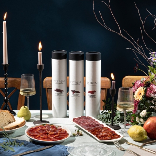 Iberian Acorn-Fed Marinated Presa Half Piece with Canister